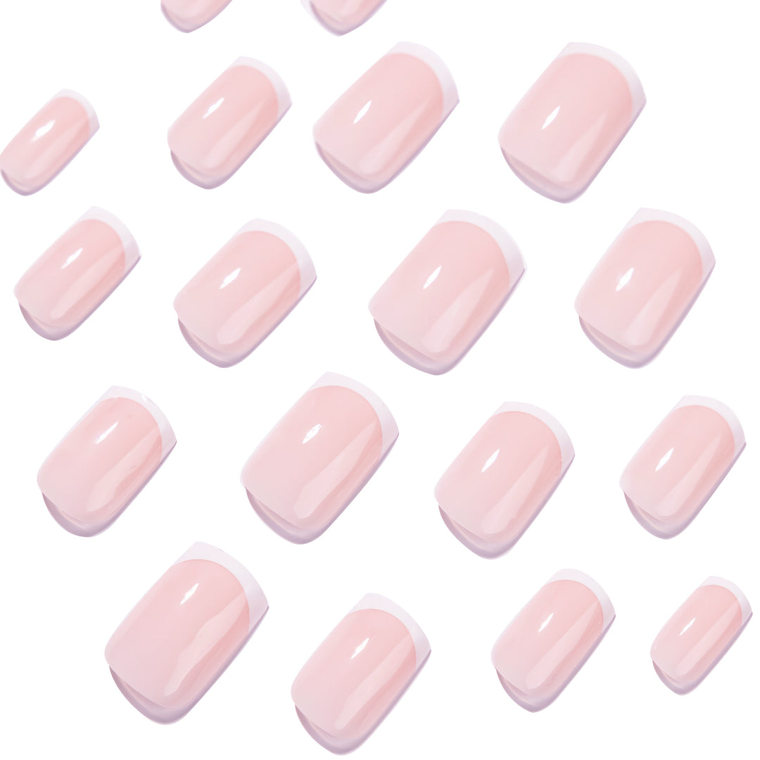 Elegant high-gloss nail art with French design Stornfield