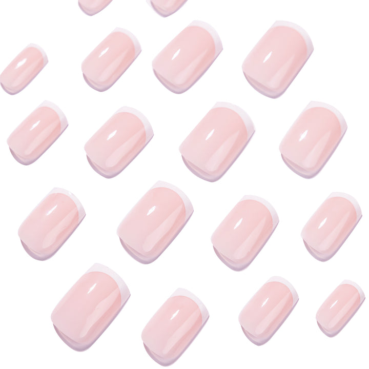 Elegant high-gloss nail art with French design Stornfield