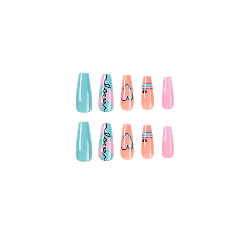 Artful acrylic nails in modern design with creative colors Stornfield