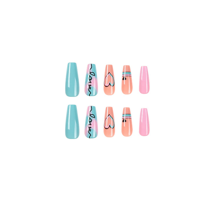 Artful acrylic nails in modern design with creative colors Stornfield