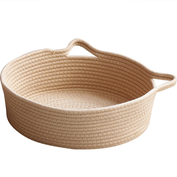 Handcrafted storage basket with handles Stornfield
