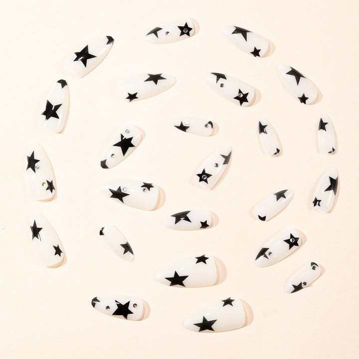 Star-Accent Stiletto Nail Art Extensions Stornfield