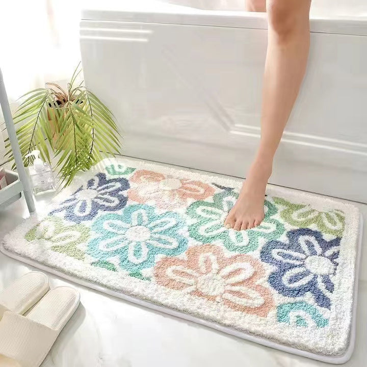 Decorative Bath Mat with Inspirational Text