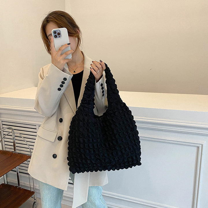 Textured Knit Handbag