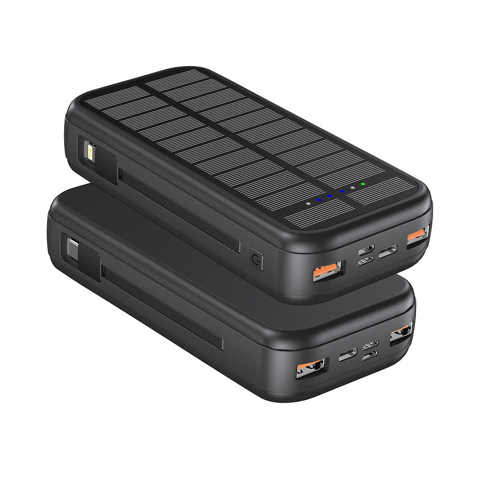 Solar Powerbank with Integrated Fast Charging Function and Usb-C Cable Stornfield