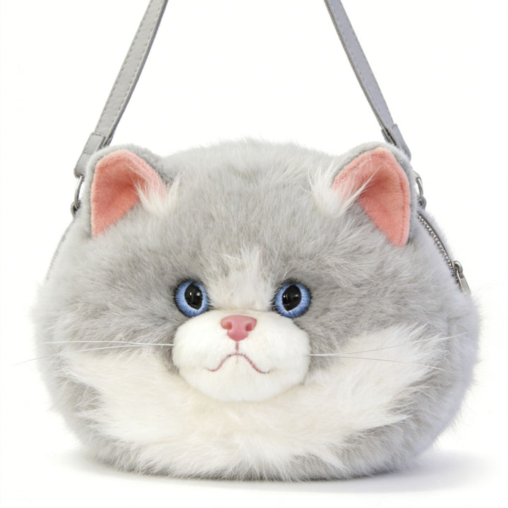 Playful Plush Cat-Themed Crossbody Bag Stornfield