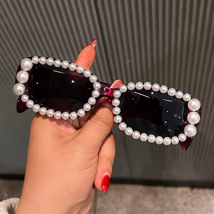 Ladies fashionable sunglasses with luxurious pearl frame Stornfield