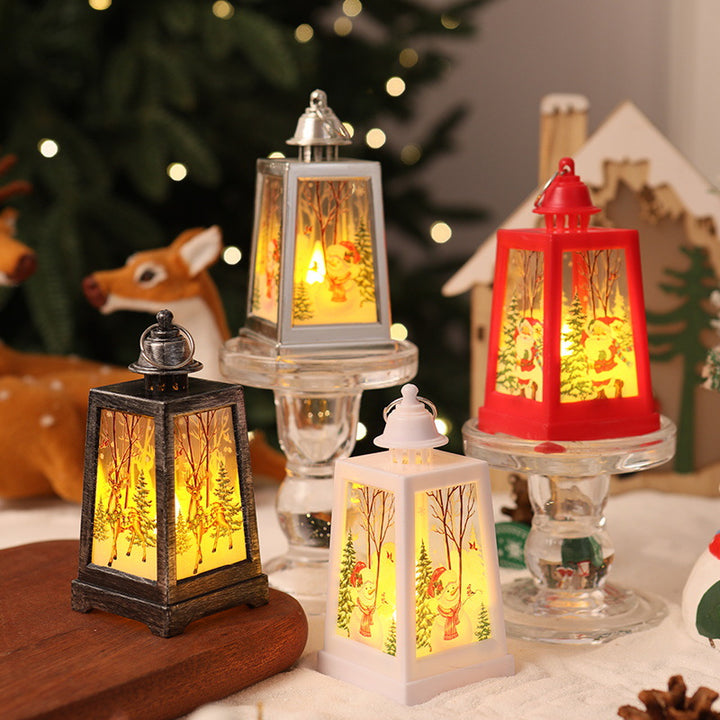 Decorative Christmas lantern with winter motifs Stornfield