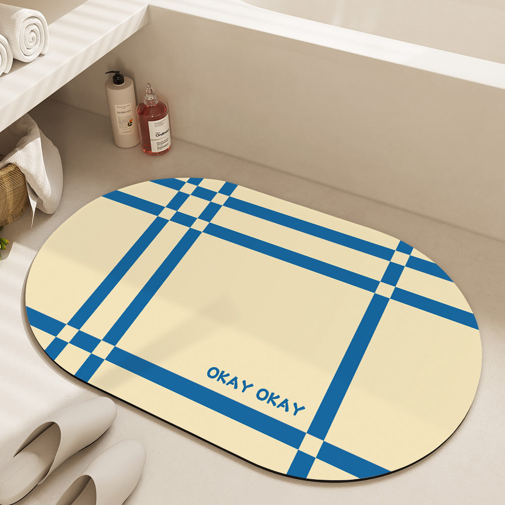 Floral Design Cotton Bath Mat Stornfield
