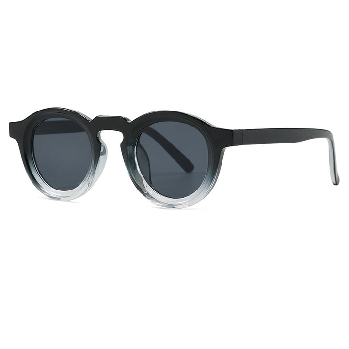 Women's fashionable round sunglasses with transparent frame and UV protection Stornfield