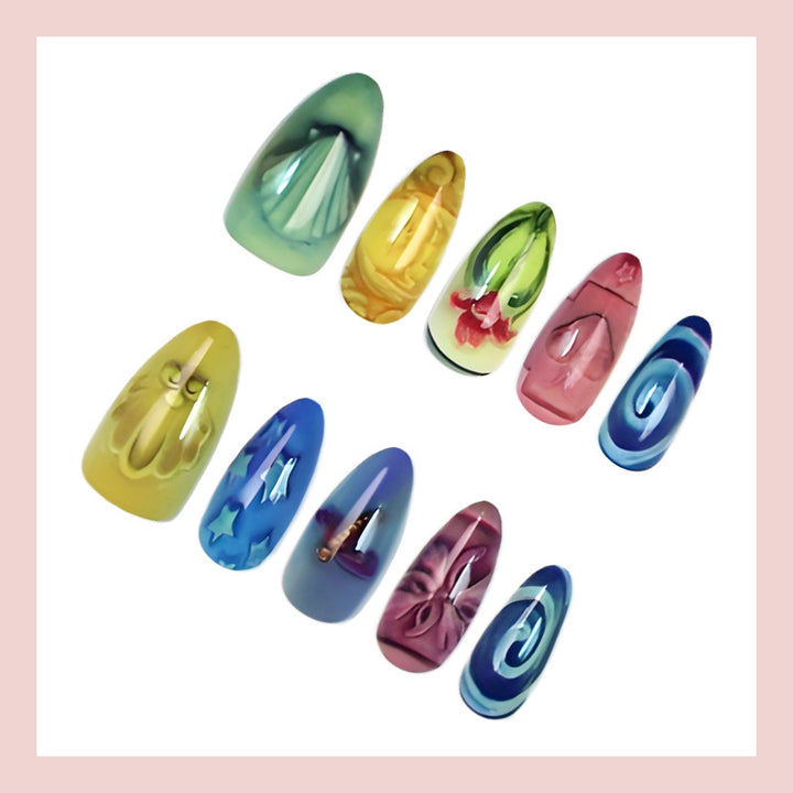 Nail art set with maritime designs and intricate embellishments Stornfield