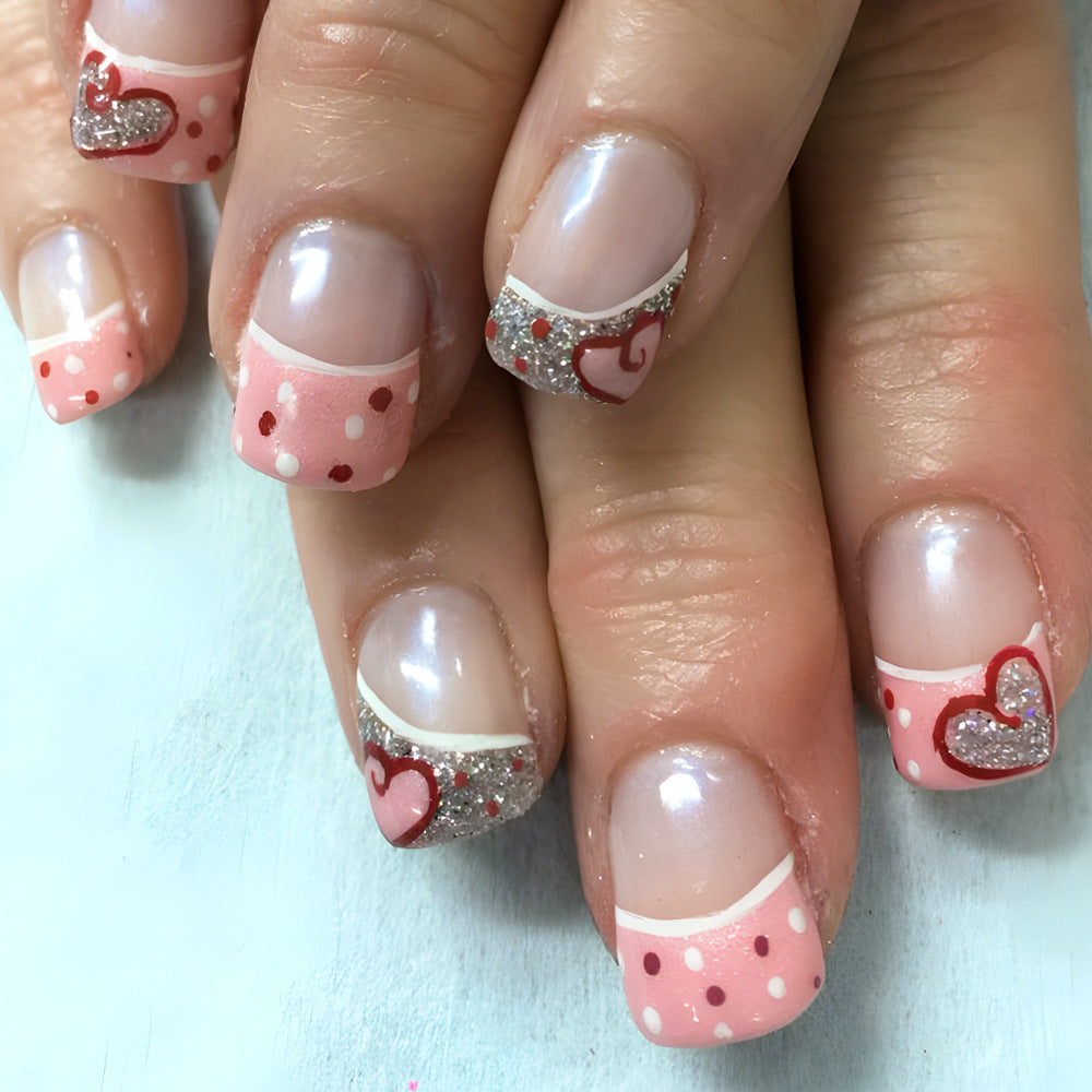 Heart-Inspired Press-On Nail Art Stornfield