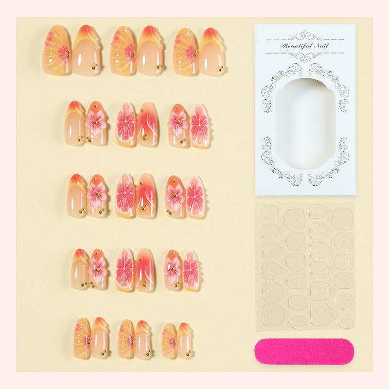Decorative Floral Press-On Nail Set Stornfield 1788495756