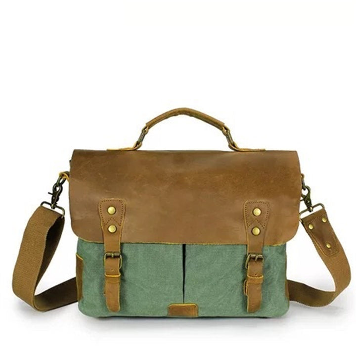 Robust Briefcase Made of Durable Canvas and Leather Stornfield