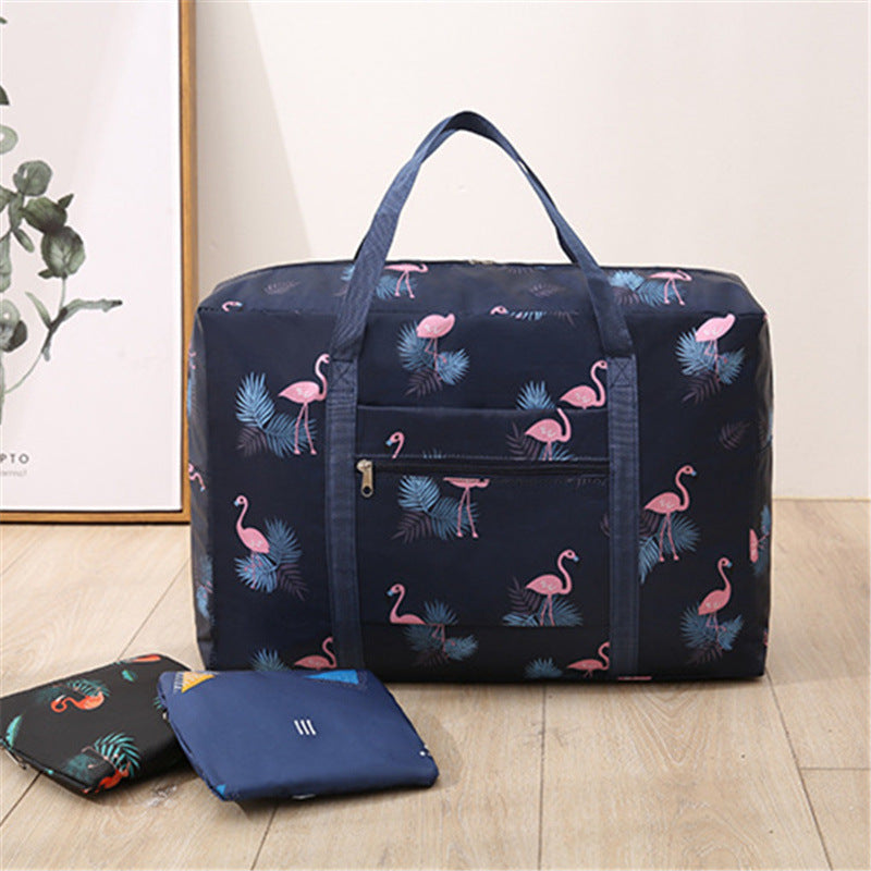 Stylish Flamingo Print Travel Duffle Bag