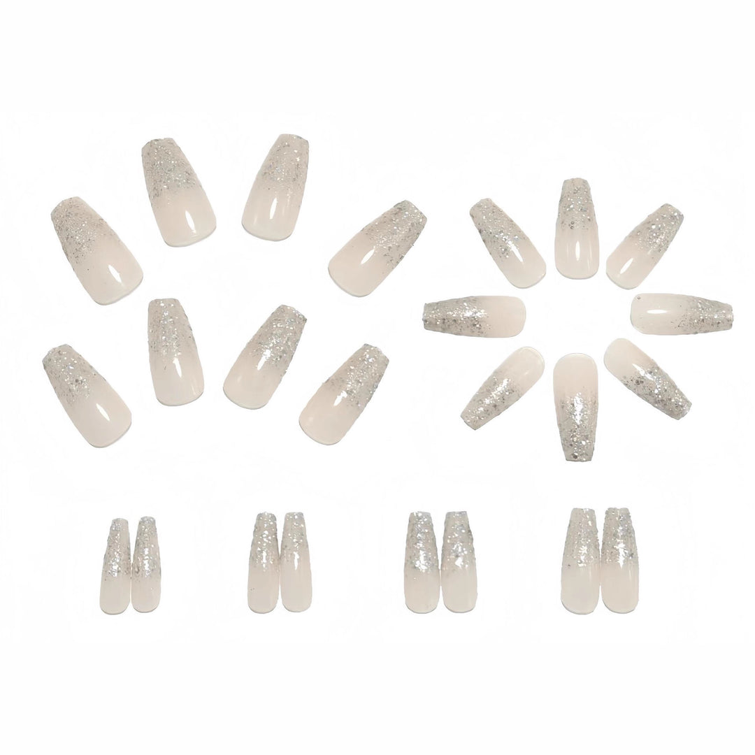 Artificial nails with glitter French tips Stornfield