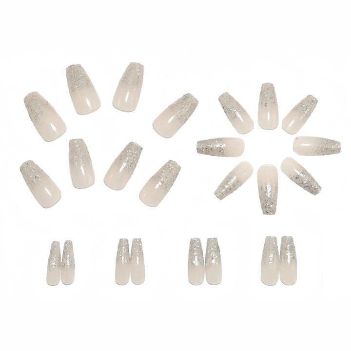 Artificial nails with glitter French tips Stornfield