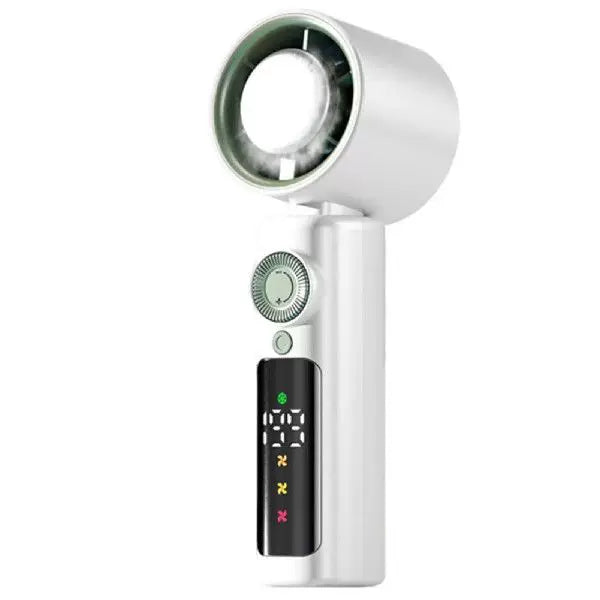 Unisex one size compact wireless turbine air circulator with digital LED display precise speed selection Stornfield