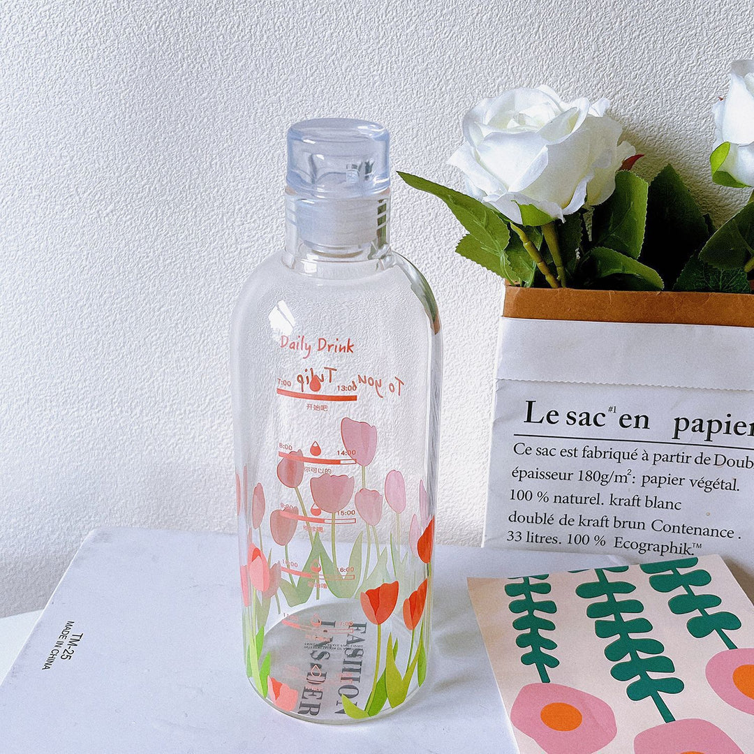 Women's water bottle with practical time marker Stornfield