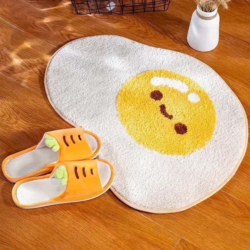 Plush Bath Mat with Motivational Phrase