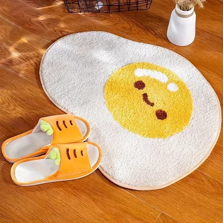 Plush Bath Mat with Motivational Phrase