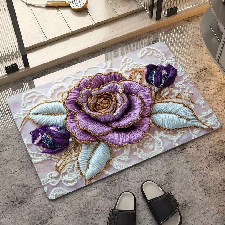 Luxurious Embroidered Floral Area Rug Stornfield