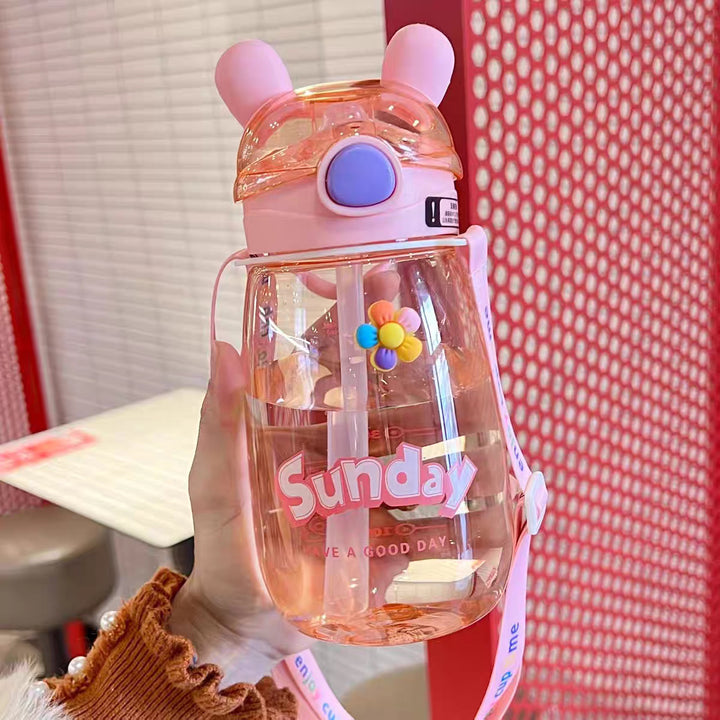 Ladies Animal-Friendly Water Bottle with Practical Straw Stornfield