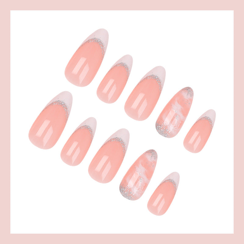Artificial nails with elegant glitter design Stornfield