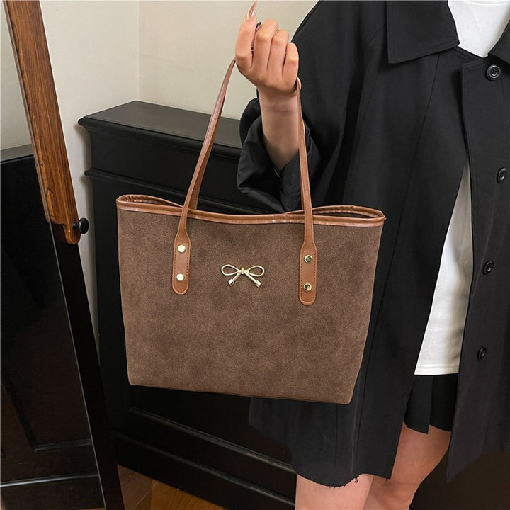 WoElegant Suede Handheld Tote Bag Stornfield