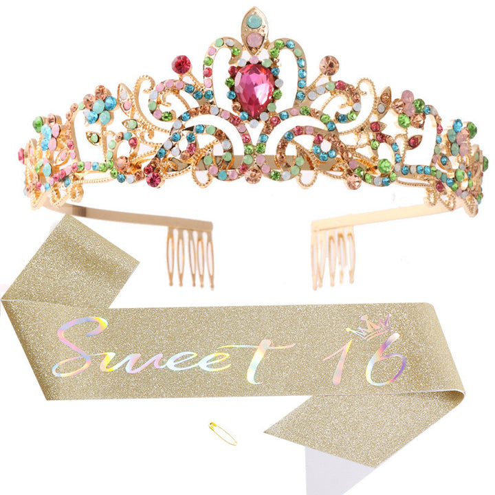 Women's Sparkling Crown with Radiant Rhinestone Embellishment Stornfield