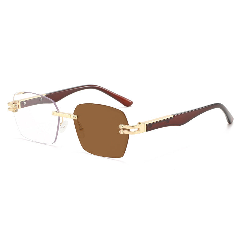 Men's Elegant Square Sunglasses with Wooden Temples Stornfield