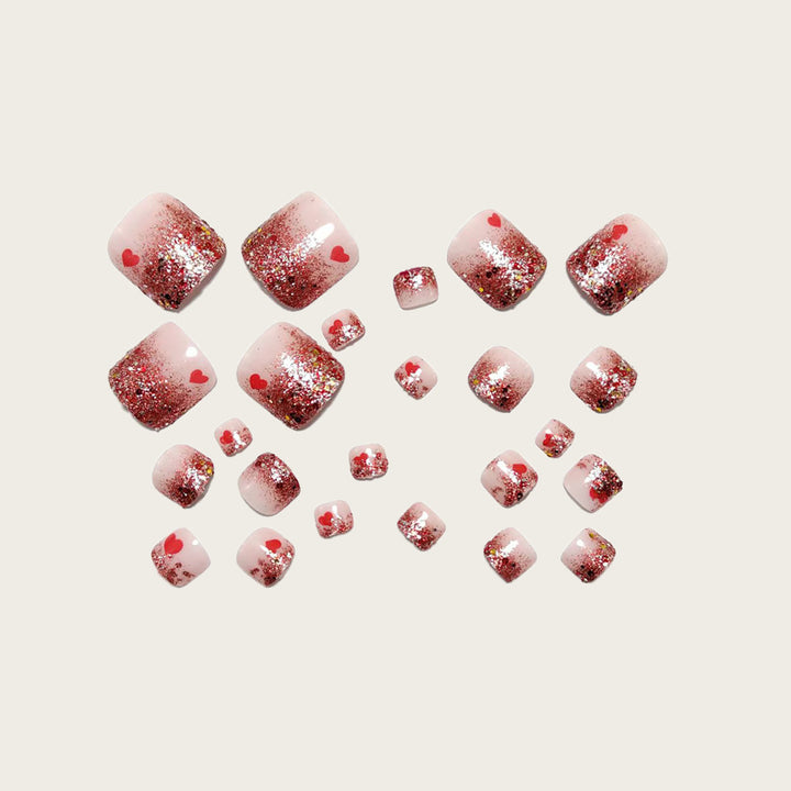 Nail art with sparkling hearts Stornfield