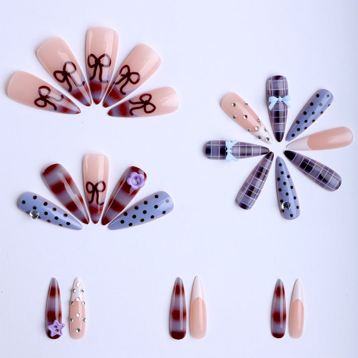 Artificial nails with creative 3D design and playful accents Stornfield
