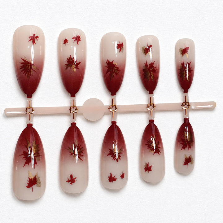 Artificial nails with leaf design Stornfield