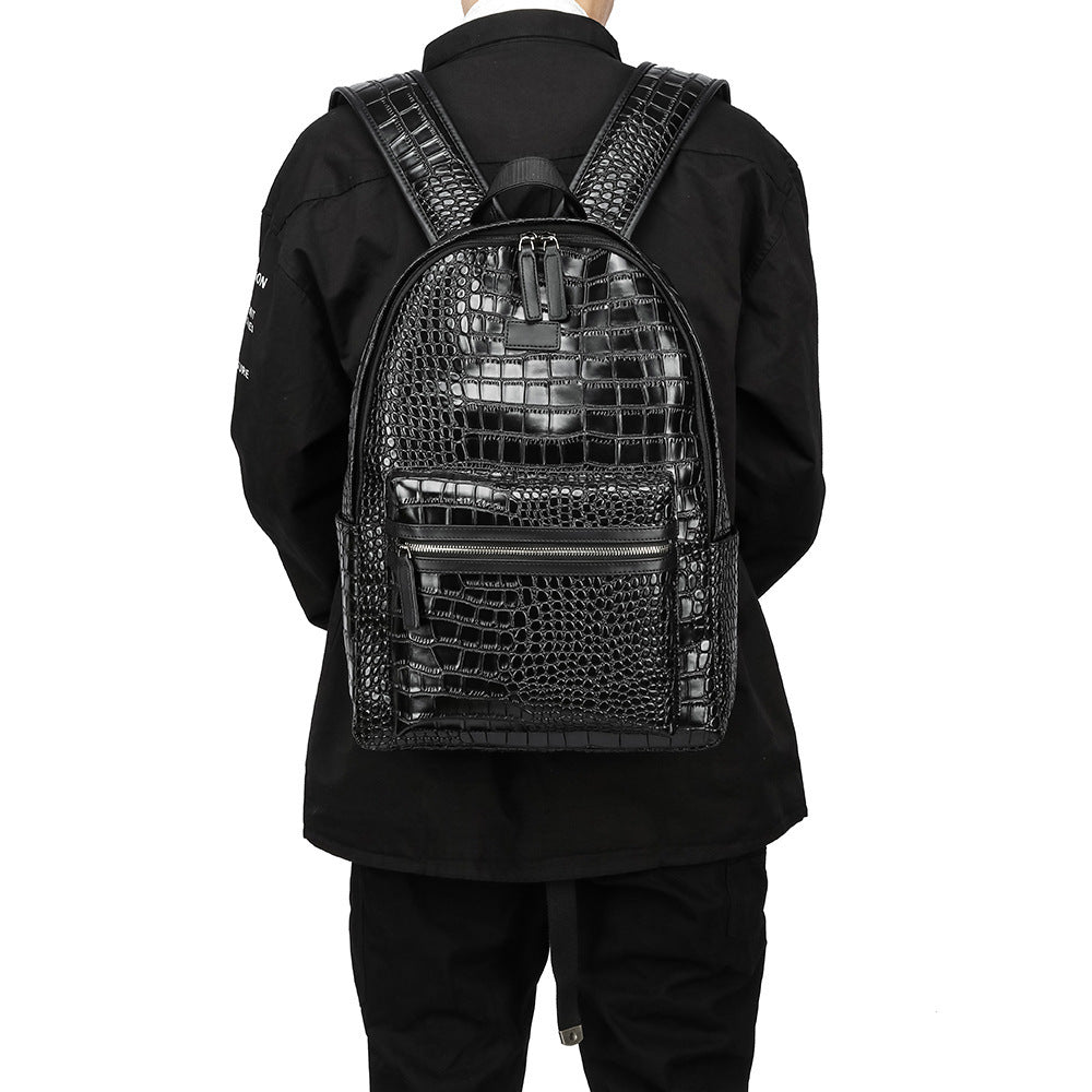Elegant Backpack in Crocodile Look Stornfield