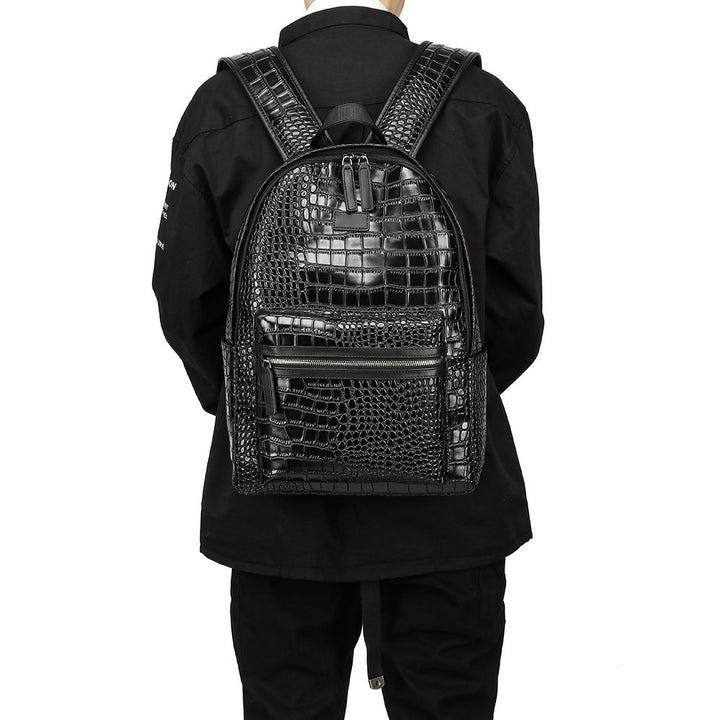 Elegant Backpack in Crocodile Look Stornfield