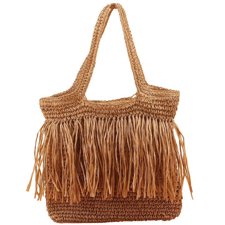 Fransige Tote Bag Made from Handmade Straw Stornfield