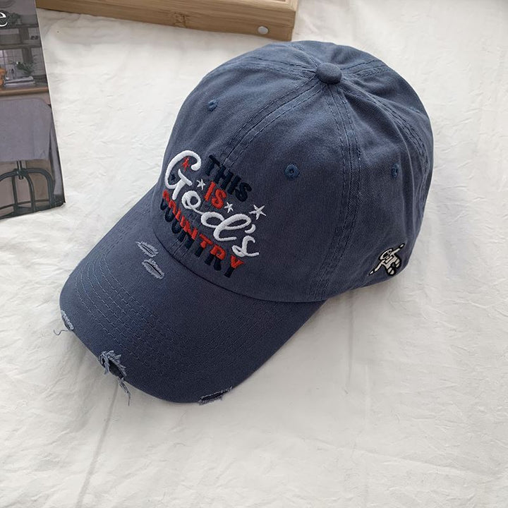 Men's Distressed Embroidered Baseball Cap Stornfield