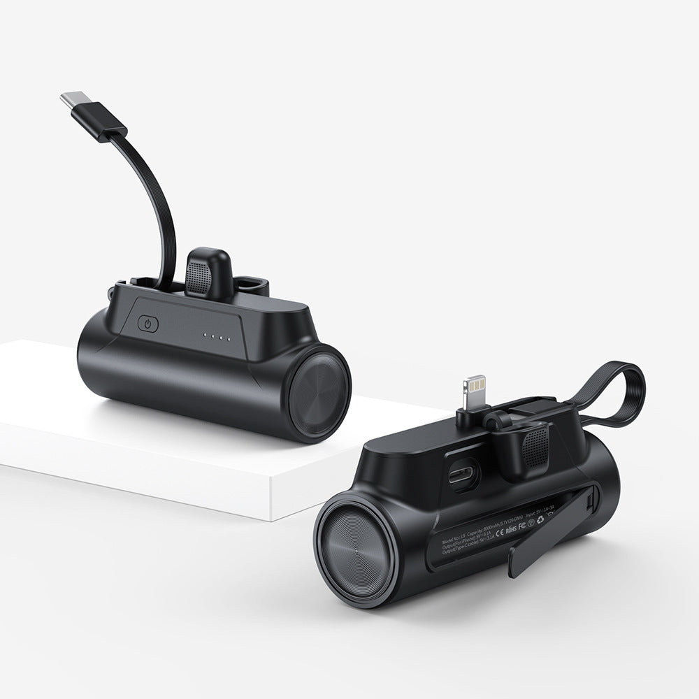 Mini Powerbank with Integrated Charging Cable Stornfield