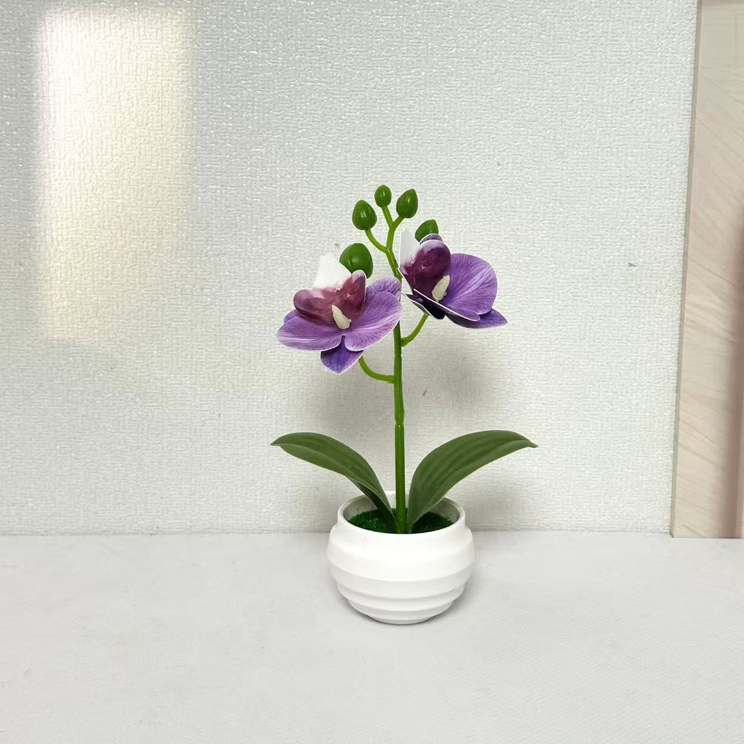 Lifelike Decorative Orchid Plant Arrangement for Home Decor