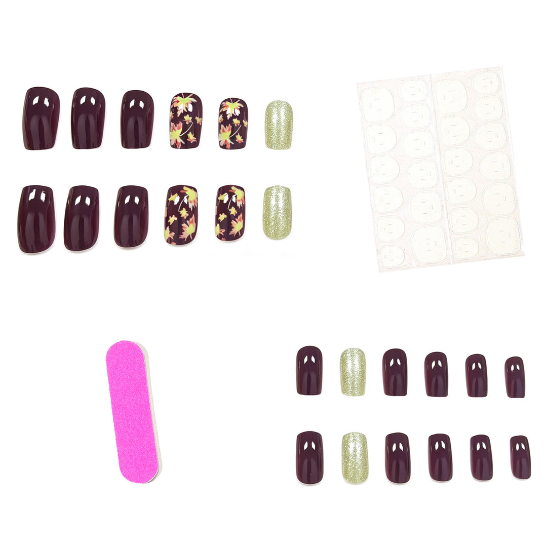 Artistic Fall-Themed Nail Art Enhancements Stornfield