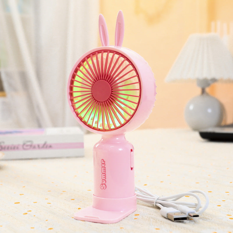 Women's Portable Hand Fan with Cute Ears Stornfield