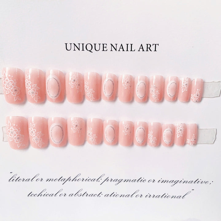 Floral Art Press-On Nail Set