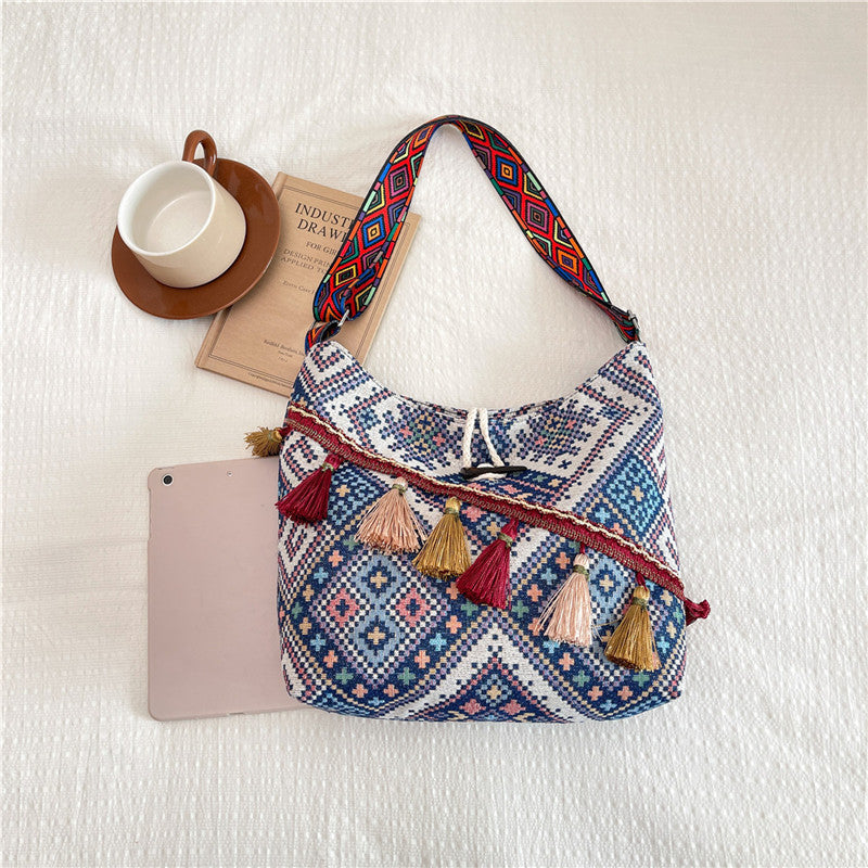WoEthnic Patterned Flap Hobo Bag Stornfield