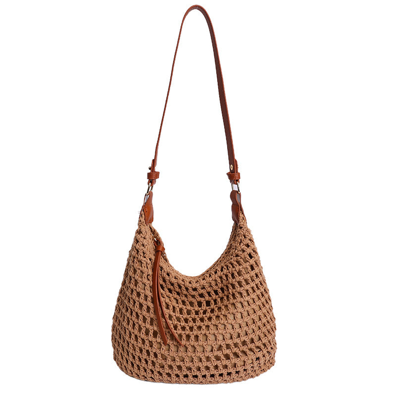 Trendy Mesh Bag with Leather Accents Stornfield