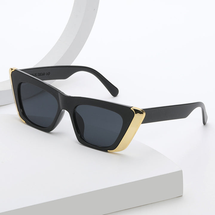 Women's fashionable sunglasses with square frame and luxurious inner lining Stornfield