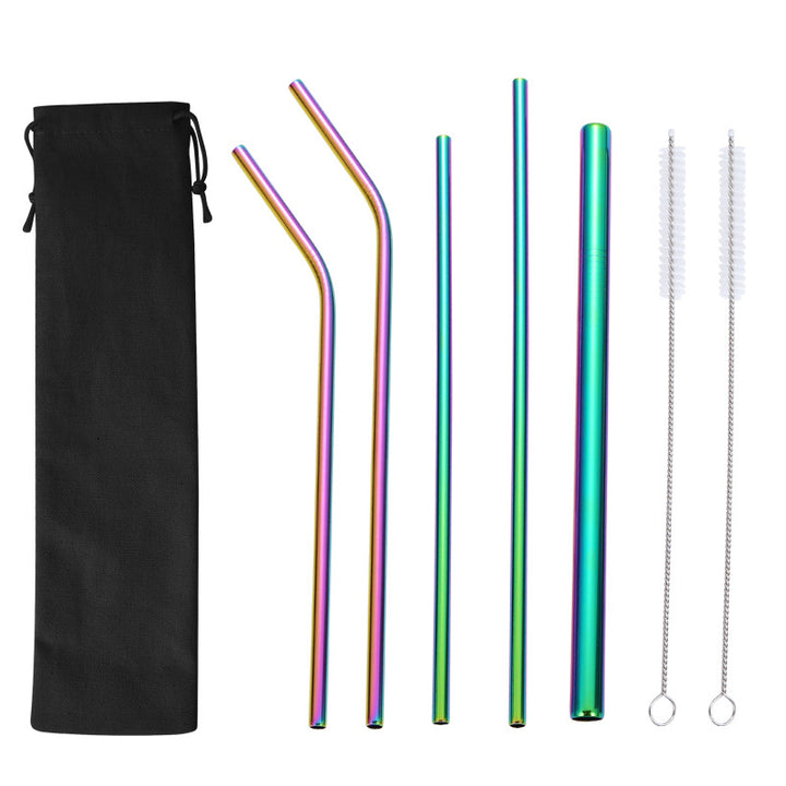 Stainless Steel Straw Set with Cleaning Brushes Stornfield