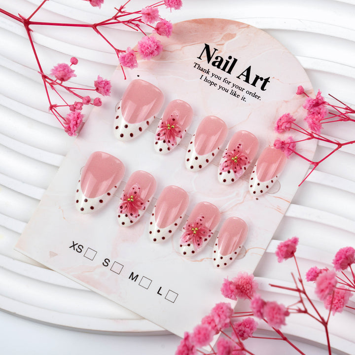 Artistic Floral Press-On Nail Set Stornfield