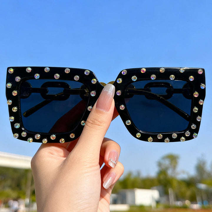Decorative Pearl-Embellished Cat Eye Sunglasses Stornfield
