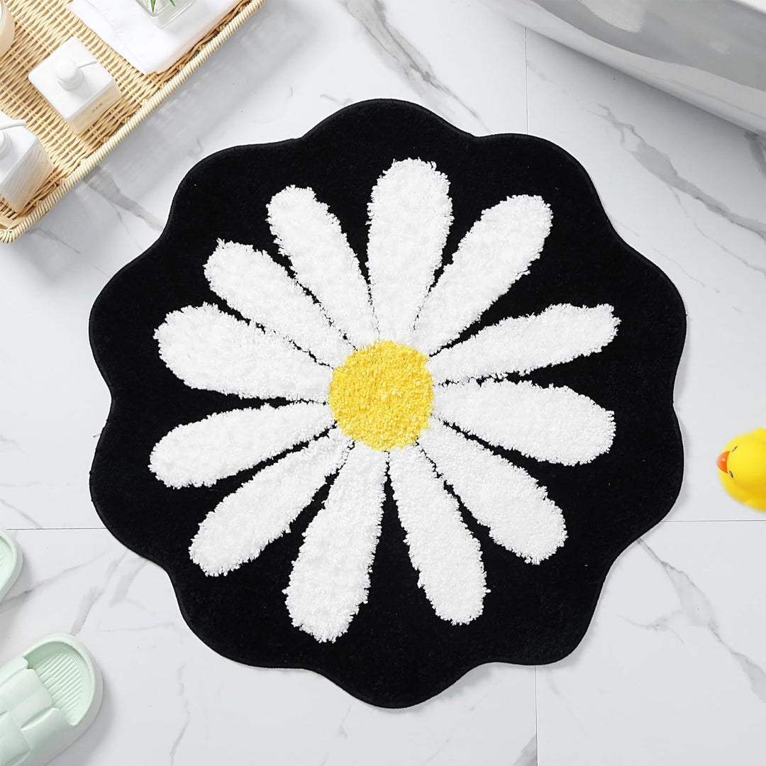 Plush Floral Bath Mat